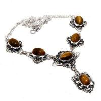 Ot 1017a collier sautoir parure oeil de tigre 28gr argent 925 achat vente bijoux ethnique 1 1