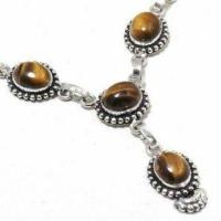 Ot 1020c collier parure oeil de tigre 23gr argent 925 achat vente bijoux ethnique 1 1