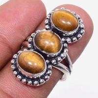 Ot 1027b bagues chevaliere 9gr 8x12mm oeil de tigre argent 925 achat vente bijoux 1 1