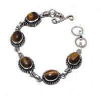 Ot 1028a bracelet oeil de tigre 17gr 8x12argent 925 achat vente bijoux ethnique 1 1