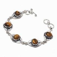 Ot 1031a bracelet oeil de tigre 17gr 8x12argent 925 achat vente bijoux ethnique 1 1