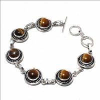 Ot 1036a bracelet oeil de tigre 18gr 10mm argent 925 achat vente bijoux ethnique 1 1