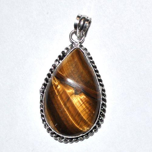 Ot 1102d pendant pendentif oeil de tigre 50mm 25x40mm 15gr argent 925