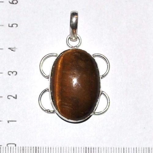 Ot 1104a pendant pendentif oeil de tigre 40mm 30x20mm 10gr argent 925