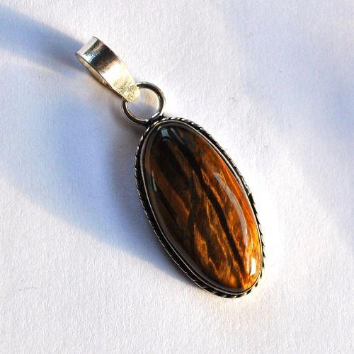 Ot 4004 pendentif pendant oeil de tigre 50mm 7gr 15x30mm argent 925 2