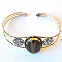 Ot 4014 bracelet torque oeil de tigre 20x30 21gr argent 925 3