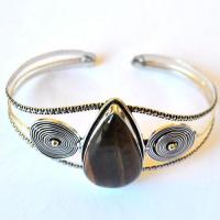 Ot 4019 bracelet torque oeil de tigre 28gr argent 925 1