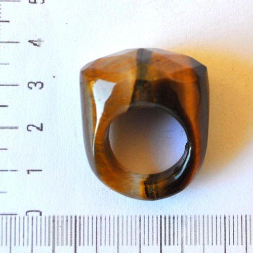Ot 4024 bague t57 pierre oeil de tigre sculptee 21gr argent 925 3