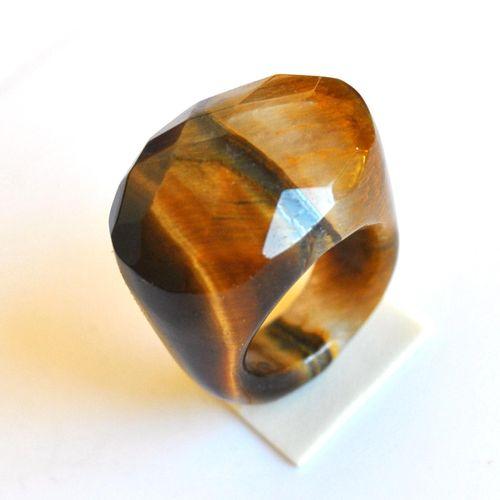 Ot 4024 bague t57 pierre oeil de tigre sculptee 21gr argent 925 4