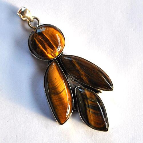 Ot 4029 pendentif pendant oeil de tigre 85mm 37gr 40x70mm argent 925 2