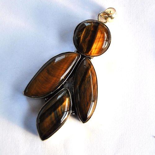 Ot 4029 pendentif pendant oeil de tigre 85mm 37gr 40x70mm argent 925 4