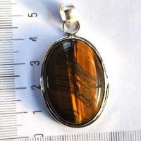 Ot 4033 pendentif pendant oeil de tigre 55mm 16gr 25x38mm argent 925 1