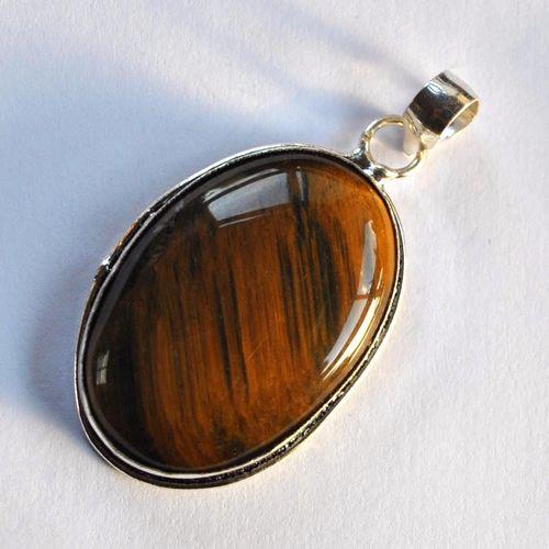 Ot 4034 pendentif pendant oeil de tigre 60mm 18gr 25x40mm argent 925 4