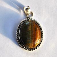 Ot 4035 pendentif pendant oeil de tigre 50mm 13gr 25x30mm argent 925 2