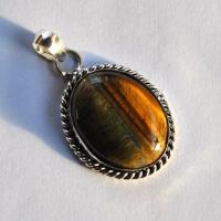 Ot 4035 pendentif pendant oeil de tigre 50mm 13gr 25x30mm argent 925 4