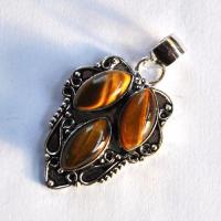 Ot 4036 pendentif pendant oeil de tigre 47mm 8gr 8x15mm argent 925 3