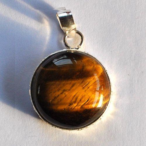 Ot 4037 pendentif pendant oeil de tigre 45mm 15gr 26x26mm argent 925 2