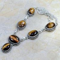 Ot 7811d collier parure sautoir oeil de tigre argent 925 achat vente bijoux