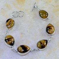 Ot 7835d bracelet oeil de tigre argent 925 achat vente bijoux