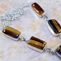 Ot 7855c collier parure sautoir oeil de tigre argent 925 achat vente bijoux 1