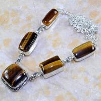 Ot 7855d collier parure sautoir oeil de tigre argent 925 achat vente bijoux 1