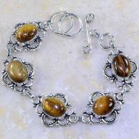 Ot 7859a bracelet oeil de tigre argent 925 achat vente bijoux