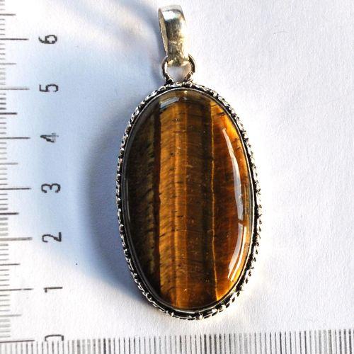 Ot 7877 pendentif pendant oeil de tigre 70mm 21gr 25x45mm argent 925 1