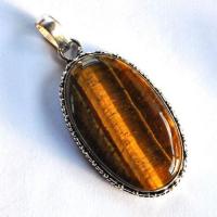 Ot 7877 pendentif pendant oeil de tigre 70mm 21gr 25x45mm argent 925 3