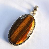 Ot 7877 pendentif pendant oeil de tigre 70mm 21gr 25x45mm argent 925 4