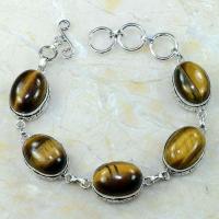 Ot 7880d bracelet oeil de tigre monture argent 925 achat vente bijoux