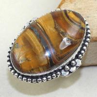 Ot 7881a bague chevaliere t59 oeil de tigre argent 925 achat vente bijoux