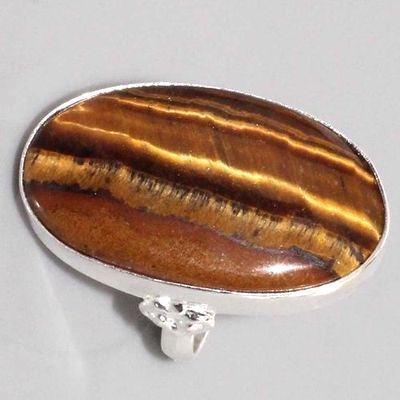 Ot 7897a bague chevaliere t58 oeil de tigre argent 925 achat vente bijoux