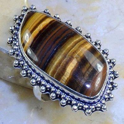 Ot 7898a bague chevaliere t58 oeil de tigre argent 925 achat vente bijoux