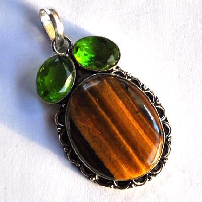 Ot 7901 pendentif pendant oeil de tigre 65mm 18gr 28x35mm argent 925 2