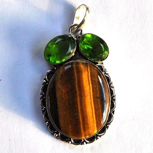 Ot 7901 pendentif pendant oeil de tigre 65mm 18gr 28x35mm argent 925 4