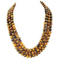 Ot 7903a collier parure sautoir oeil de tigre 8 10mm argent 925 achat vente bijoux