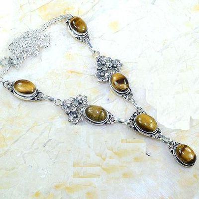 Ot 7906b parure collier boucles oreilles oeil de tigre argent 925 achat vente bijoux 1