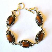Ot 7912 bracelet ethnique oeil de tigre 10x15mm 21gr argent 925 2