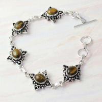 Ot 7934a bracelet oeil de tigre 19gr argent 925 achat vente bijoux ethnique 1 1