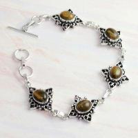 Ot 7934d bracelet oeil de tigre 19gr argent 925 achat vente bijoux ethnique 1 1