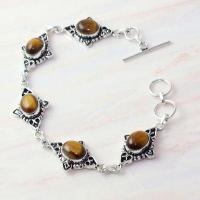 Ot 7935a bracelet oeil de tigre 17gr argent 925 achat vente bijoux ethnique 1 1