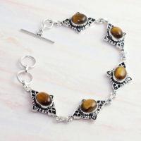 Ot 7935d bracelet oeil de tigre 17gr argent 925 achat vente bijoux ethnique 1 1