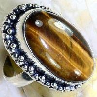 Ot 7936b bague chevaliere t58 14x24mm oeil de tigre argent 925 achat vente bijoux 1 1