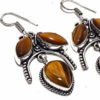 Ot 7938c boucles pendants oreilles 17gr oeil de tigre argent 925 achat vente bijoux 1 1