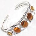 Ot 7950a bracelet torque oeil de tigre citrine 12x16mm argent 925 1 1