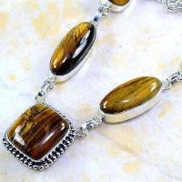 Ot 7954b collier parure sautoir oeil de tigre argent 925 achat vente bijoux