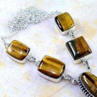 Ot 7958c collier parure sautoir oeil de tigre argent 925 achat vente bijoux