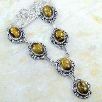 Ot 7959aaa collier parure sautoir oeil de tigre argent 925 achat vente bijoux