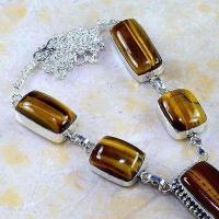 Ot 7960c collier parure sautoir oeil de tigre argent 925 achat vente bijoux