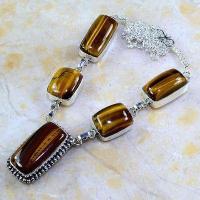 Ot 7960d collier parure sautoir oeil de tigre argent 925 achat vente bijoux